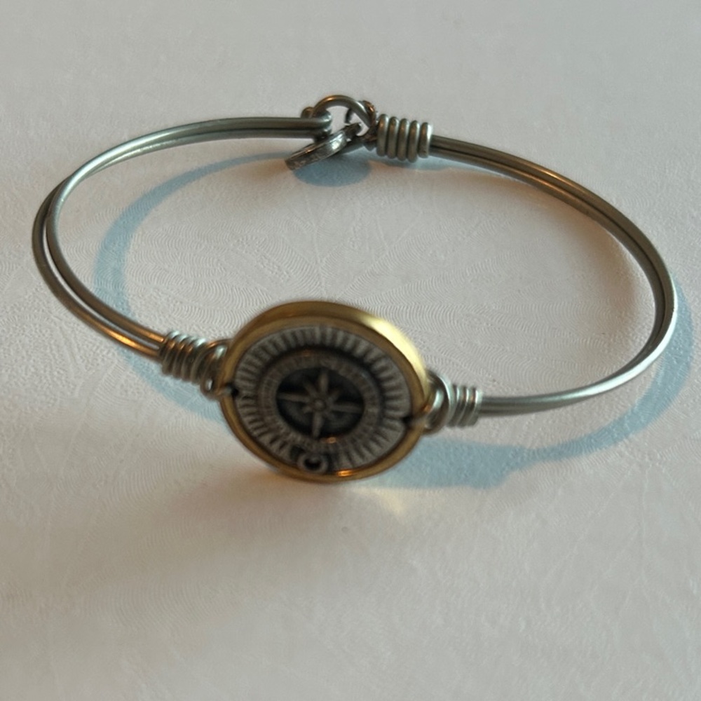 Alex and Ani Silver and Gold Compass Bracelet